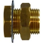 1/4 x 15/16 Bulkhead Adapter, Brass