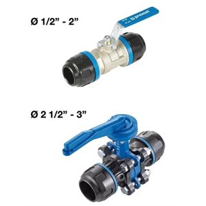 20mm to 1/2in MNPT Ball Valve